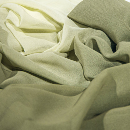 Détail tissu foulard femme Brume d'Olive  collection Souffle de Couleurs LAZNA Maroc