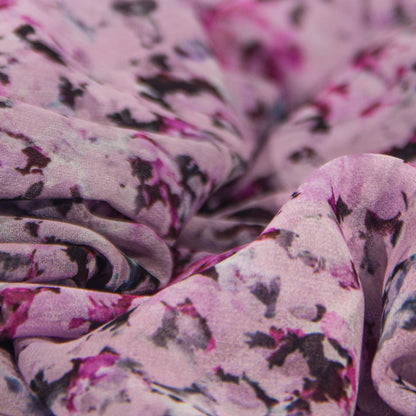 Détail tissu foulard femme Eclat de Lavande collection Souffle de Couleurs LAZNA Maroc